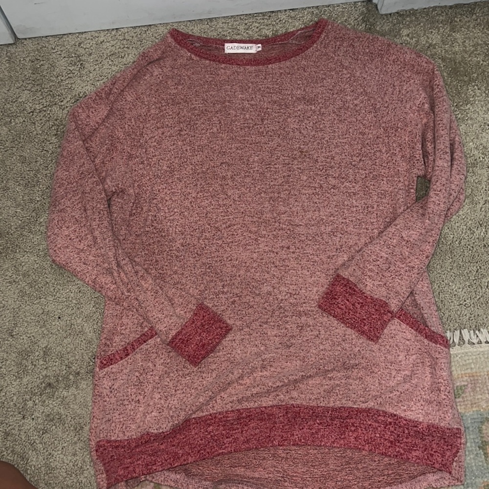Soft pink pullover shirt